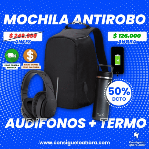 $ 126.000 (1) combo-maleta-antirrobo-oritienda.com