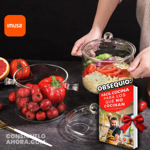OBSEQUIO Olla de Cristal especial para Altas temperaturas Frio y Calor