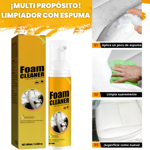 2 🚗🏍️ Foam Cleaner ® - Espuma mágica para dejar tu carro, moto o casa como NUEVOS!